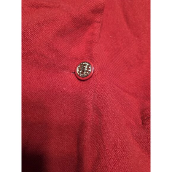 Fundamental Things Red Wool Blazer Jacket 1 Button Women's Petite 10 Vintage - Picture 2 of 6
